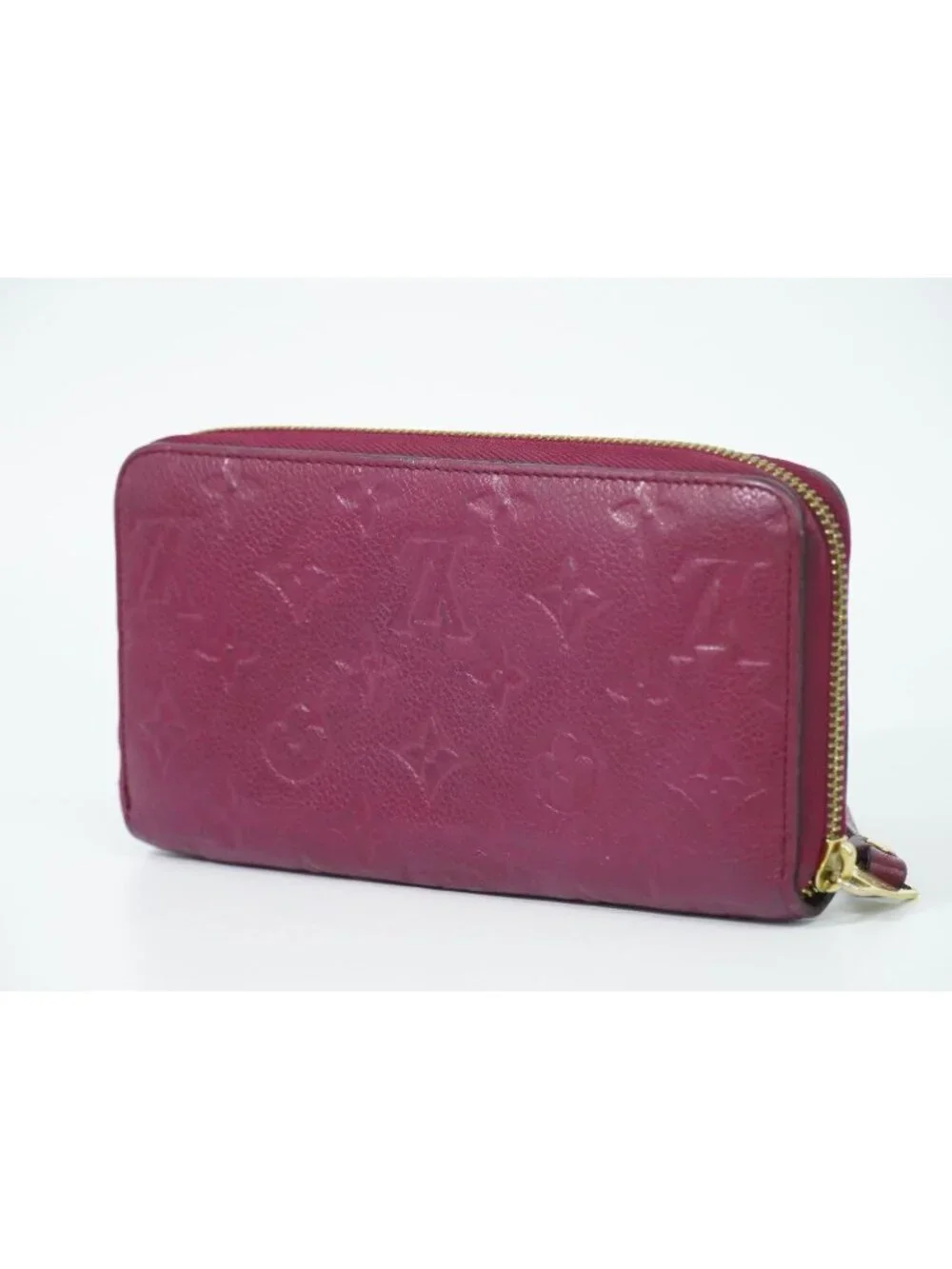 Louis Vuitton LV Zippy Wallet Monogram Empreinte Leather Raisin Purple